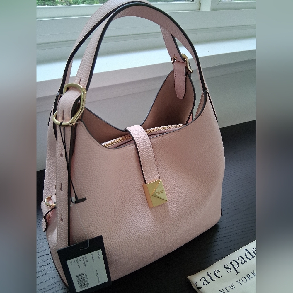 Kate Spade New York Deco Medium Hobo Tote Bag Pastry Pink